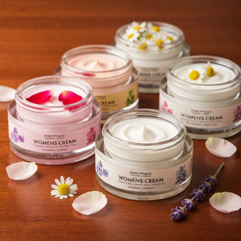 Women's face creams collection